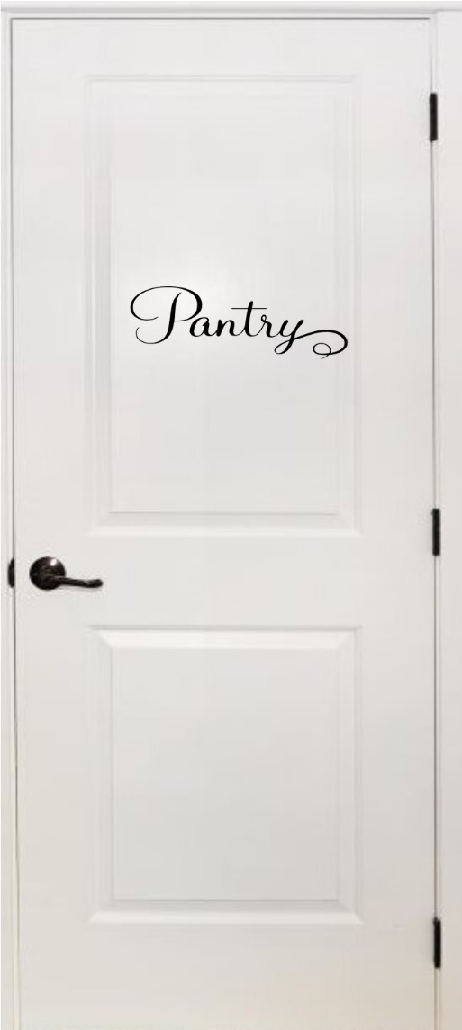 Pantry Sign Vinyl Decal Sticker Door Wall Home Inside or Outside