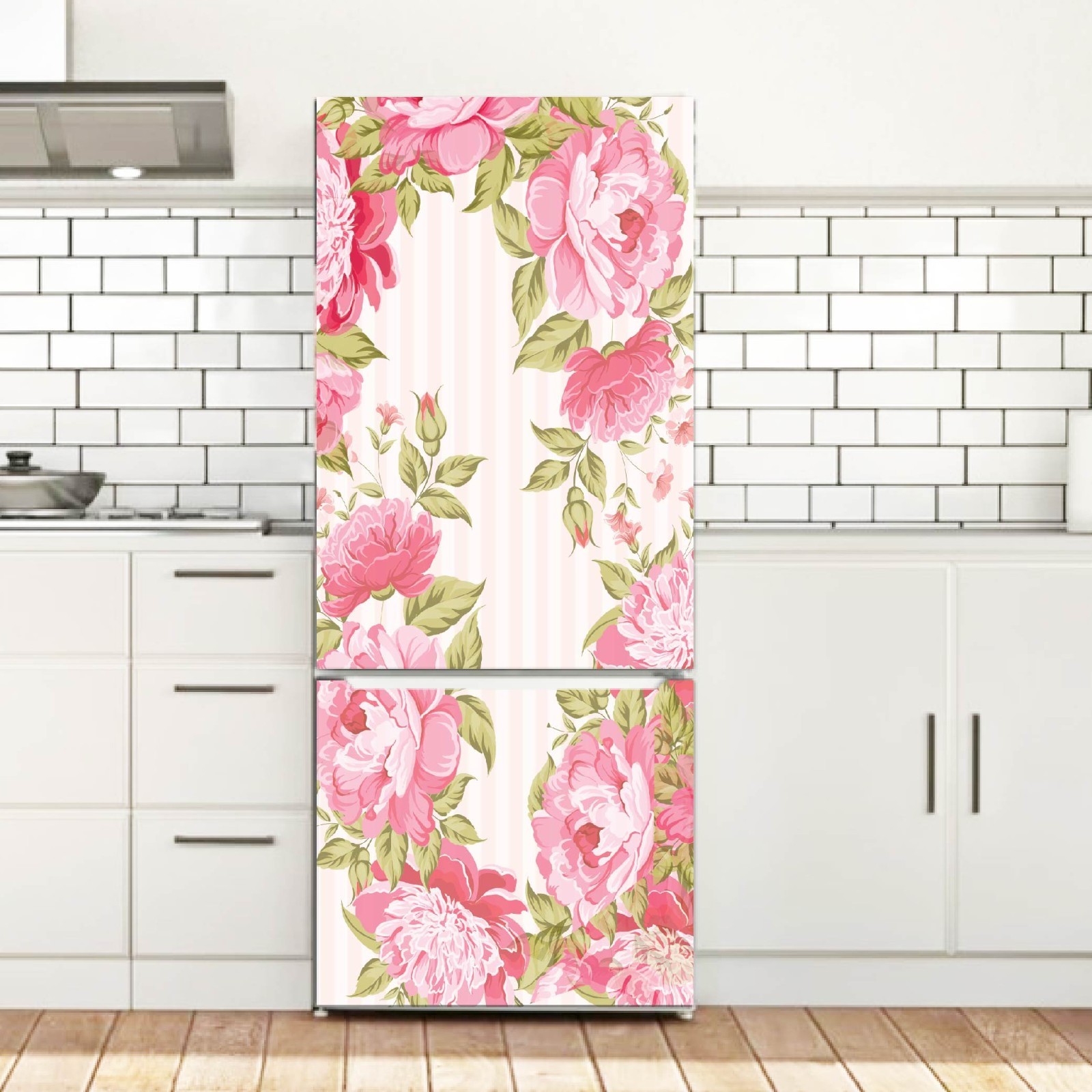 Geometric Design Fridge Wrap Refrigerator Decal