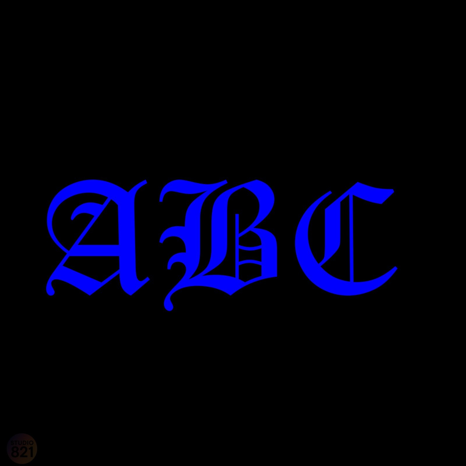 Custom Old English Initial Decal | 1–3 Letter Vinyl Monogram Sticker