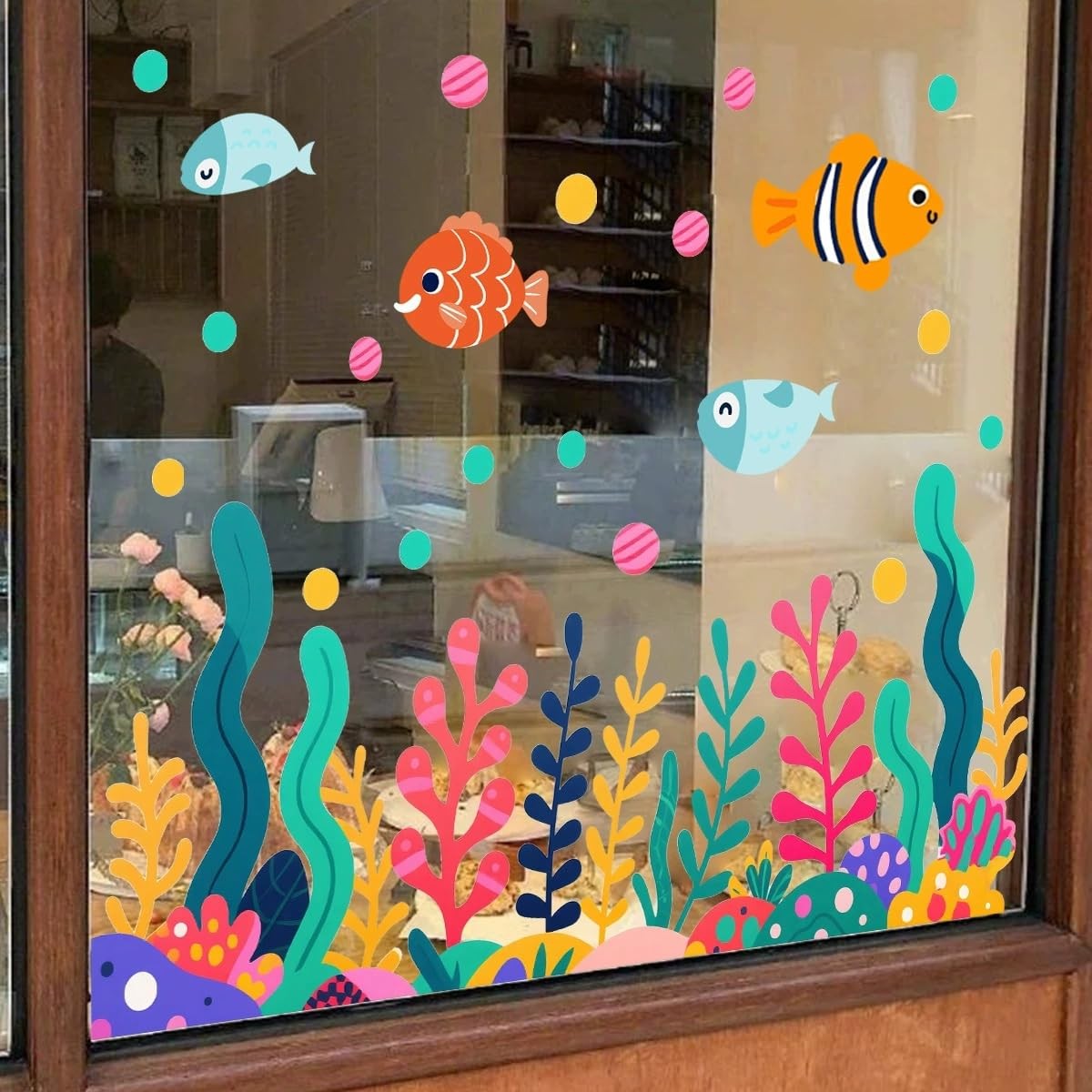 Colorful Bubbles Wall Decal, Underwater World Background Decoration Ocean Bub…