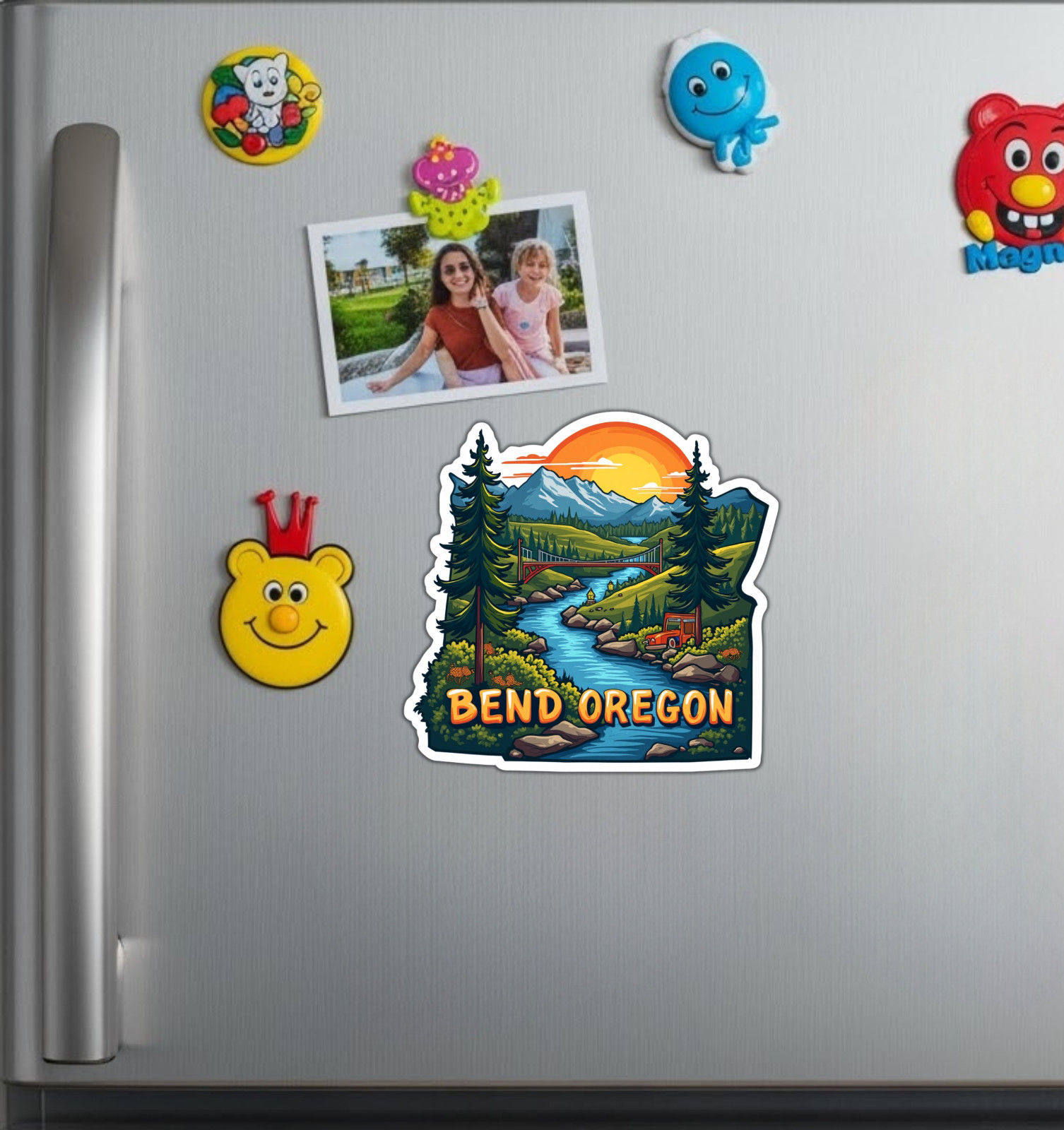 Bend Oregon Fridge Magnet or Laptop Sticker