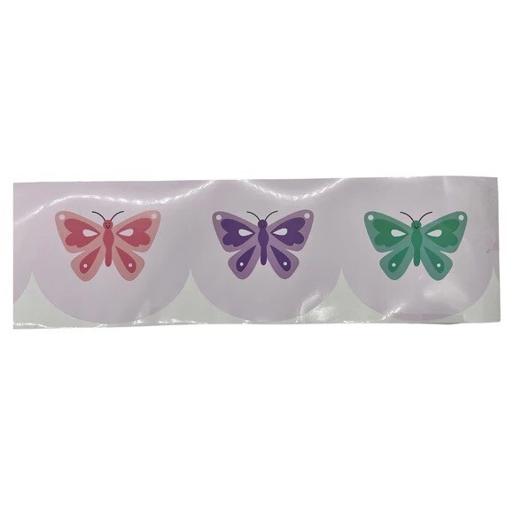 American Crafts Butterfly Vinyl 4.5" x 12' Wall Decal Border