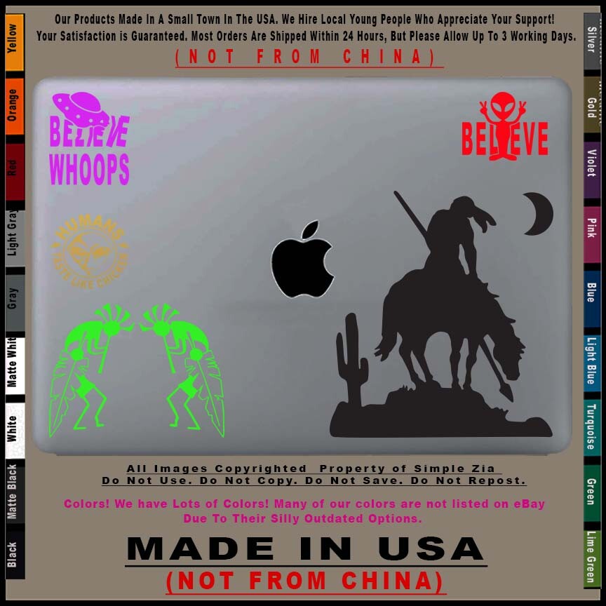 – Native American End Of The Trail Cactus Moon Indian WarriorDecal Sticker
