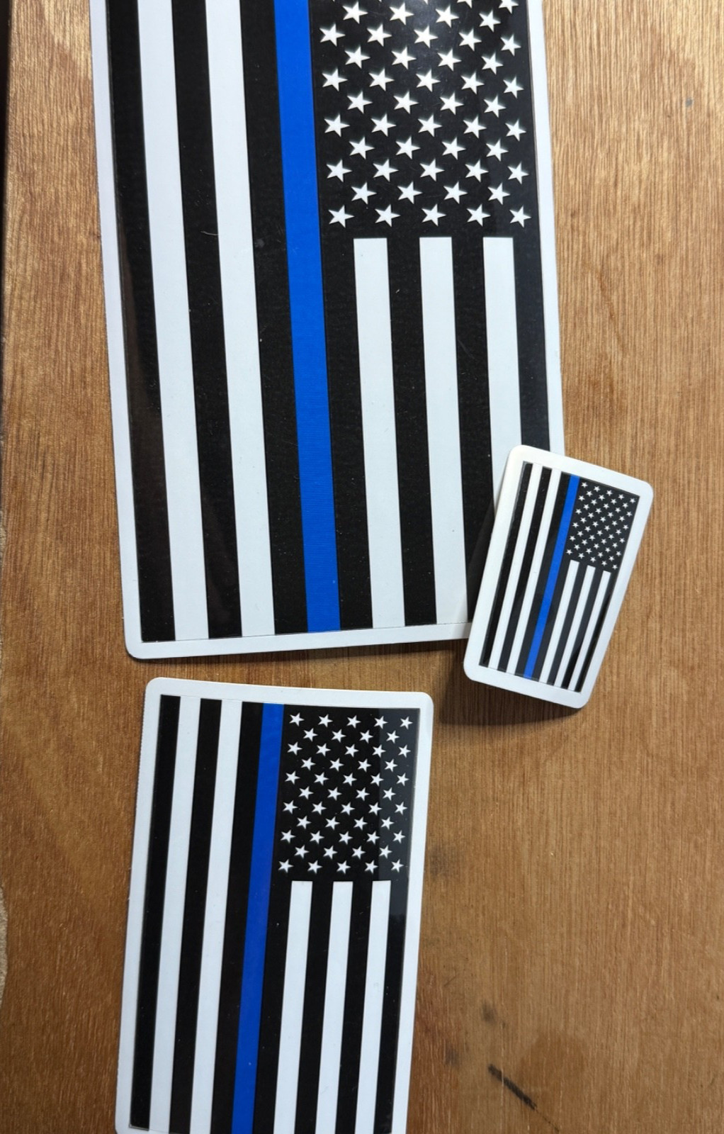 Sticker thin Blue line American flag subdued police Made in USA Smartphone Decal