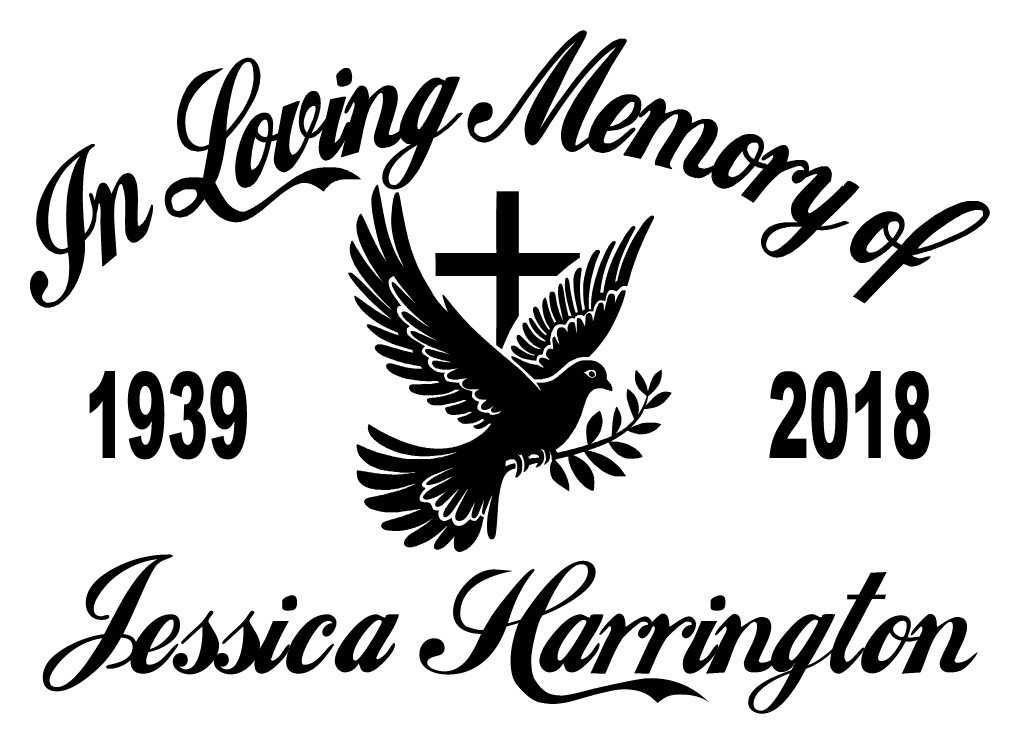 In Loving Memory Of – Dove Sticker Decal Window Cross Memorial Personalized #3