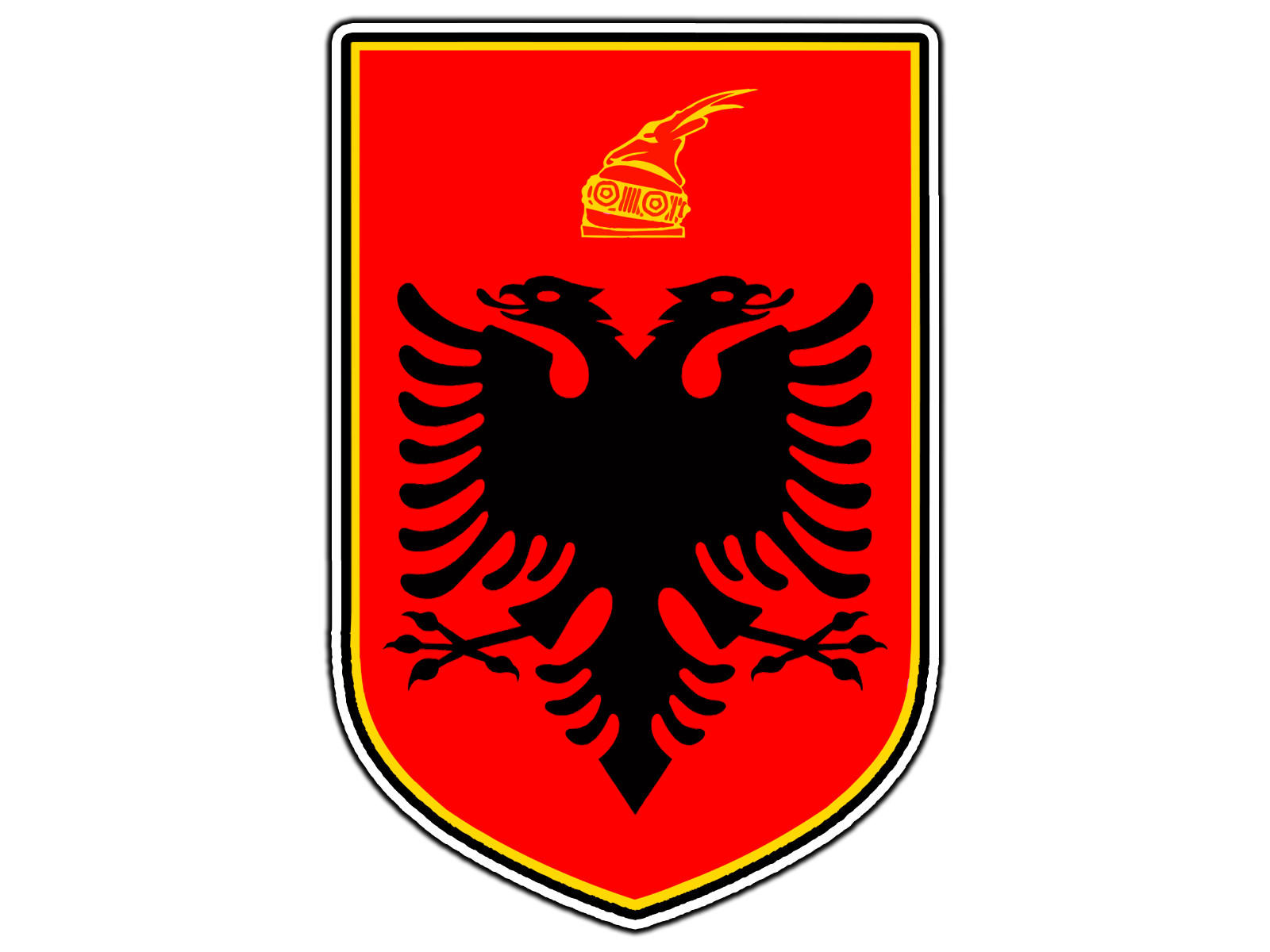 #2568 Albania Coat Of Arms Crest Heritage Sticker Waterproof Vinyl Decal Die-Cut