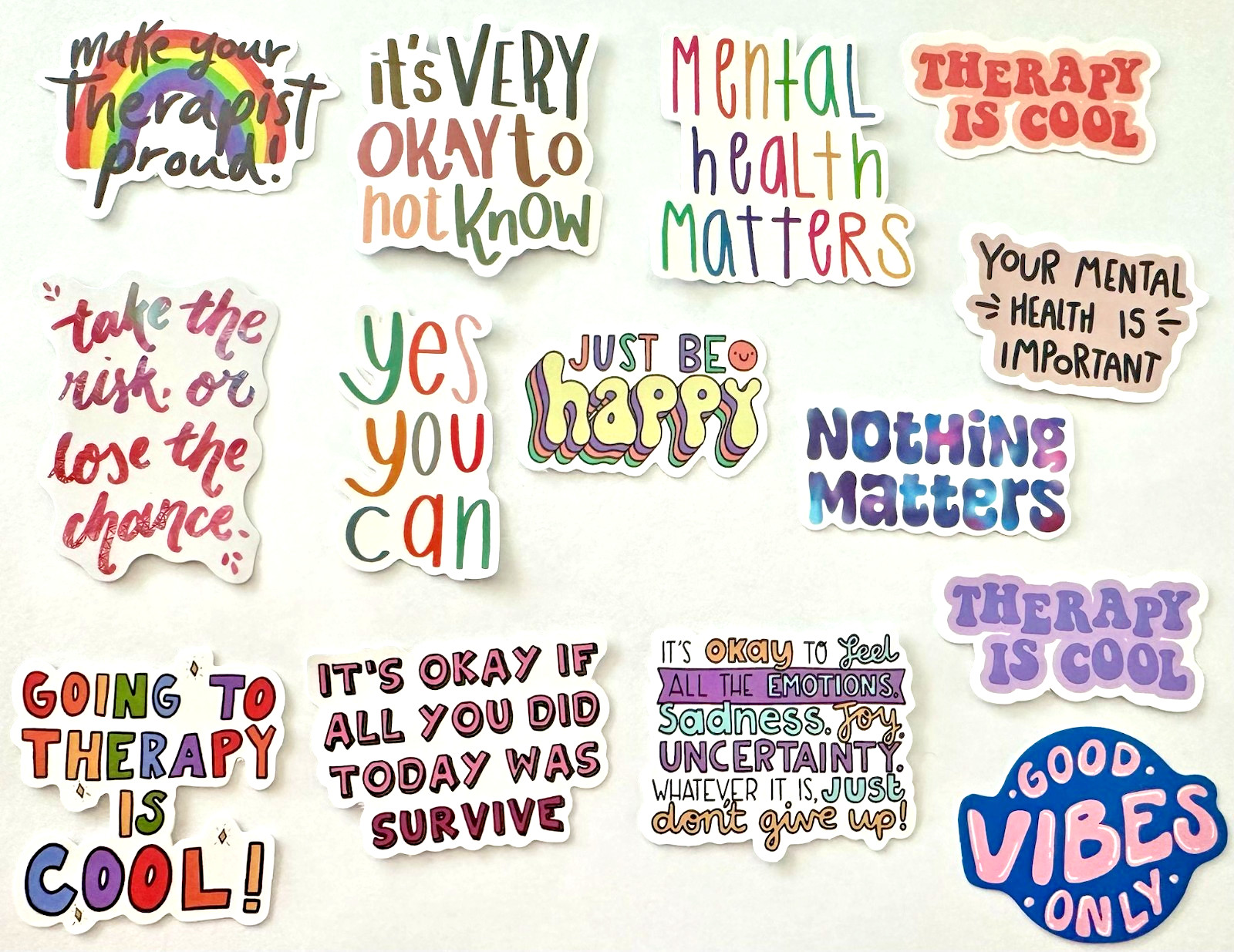 25 Inspirational Motivational Mental Health Cute Saying Stickers Laptop Mix Lot