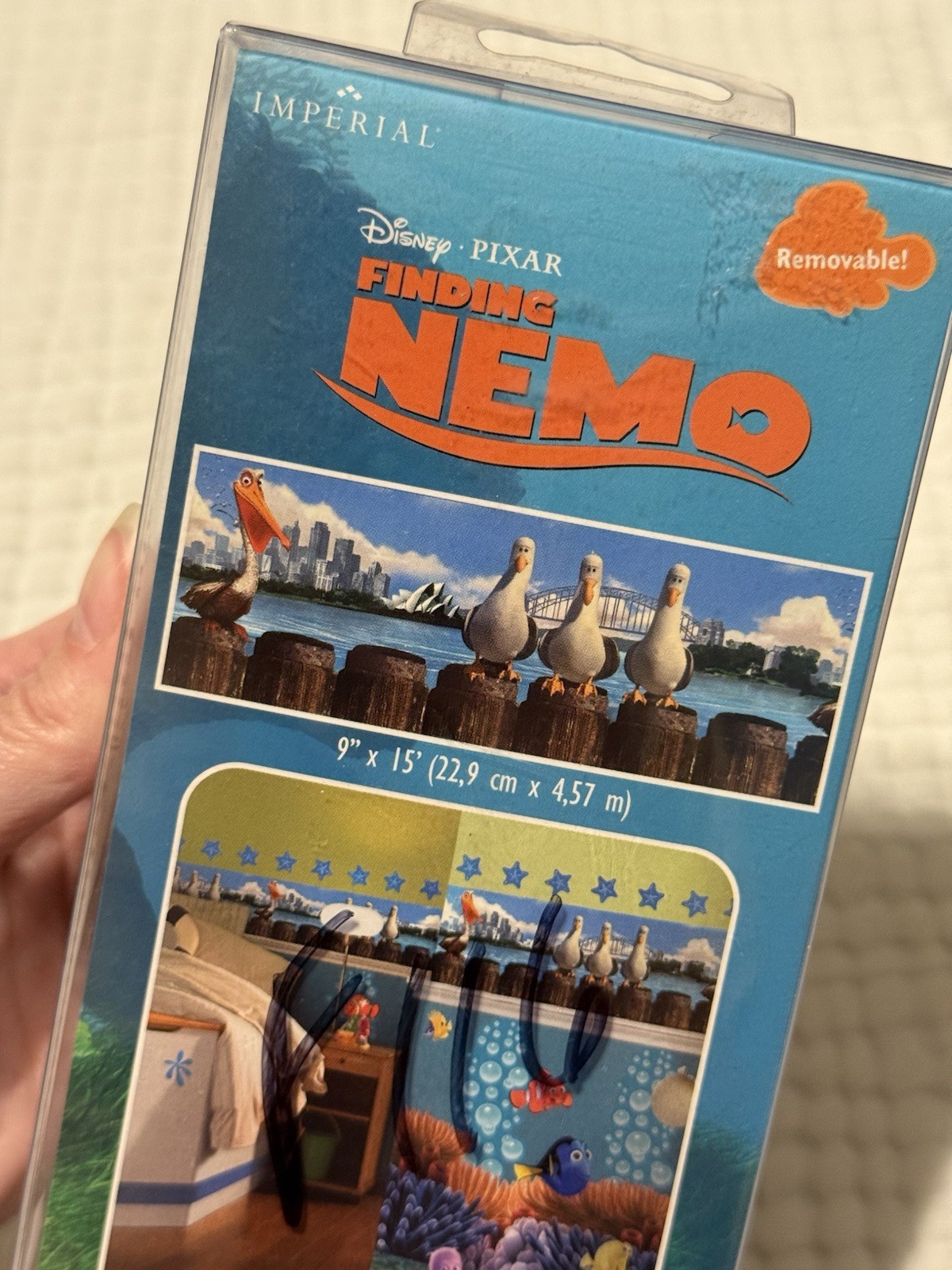 Finding Nemo VTG Self-Stick Wall Border 9" x 15' Nursery Kids Room- NEW