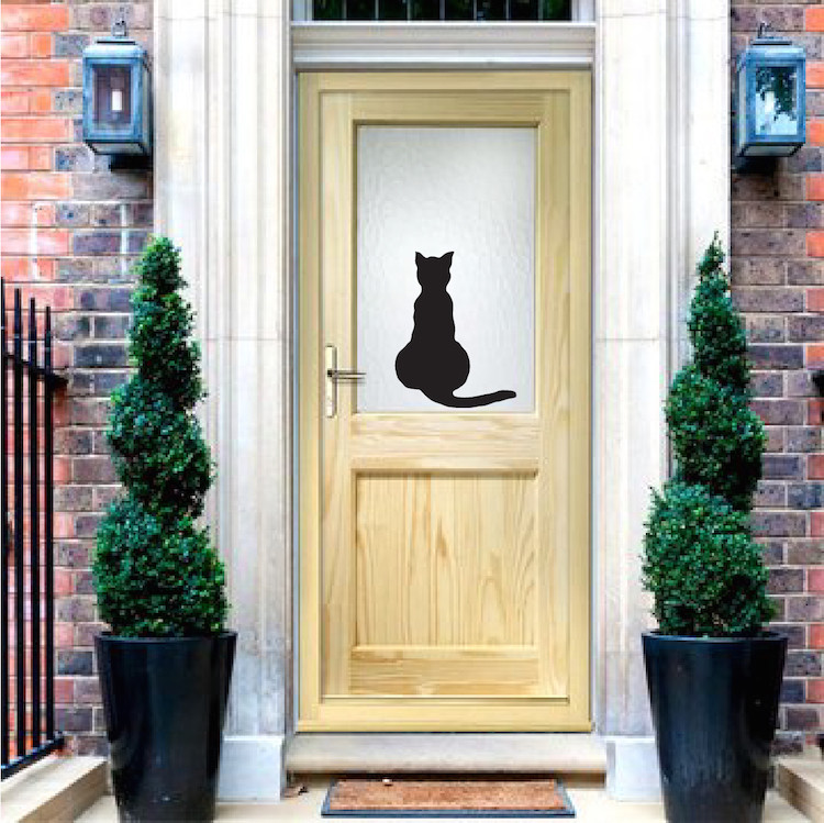 Cat Looking Out Wall Decal Wallpaper Kitten Sitting Window Removable Design, b28