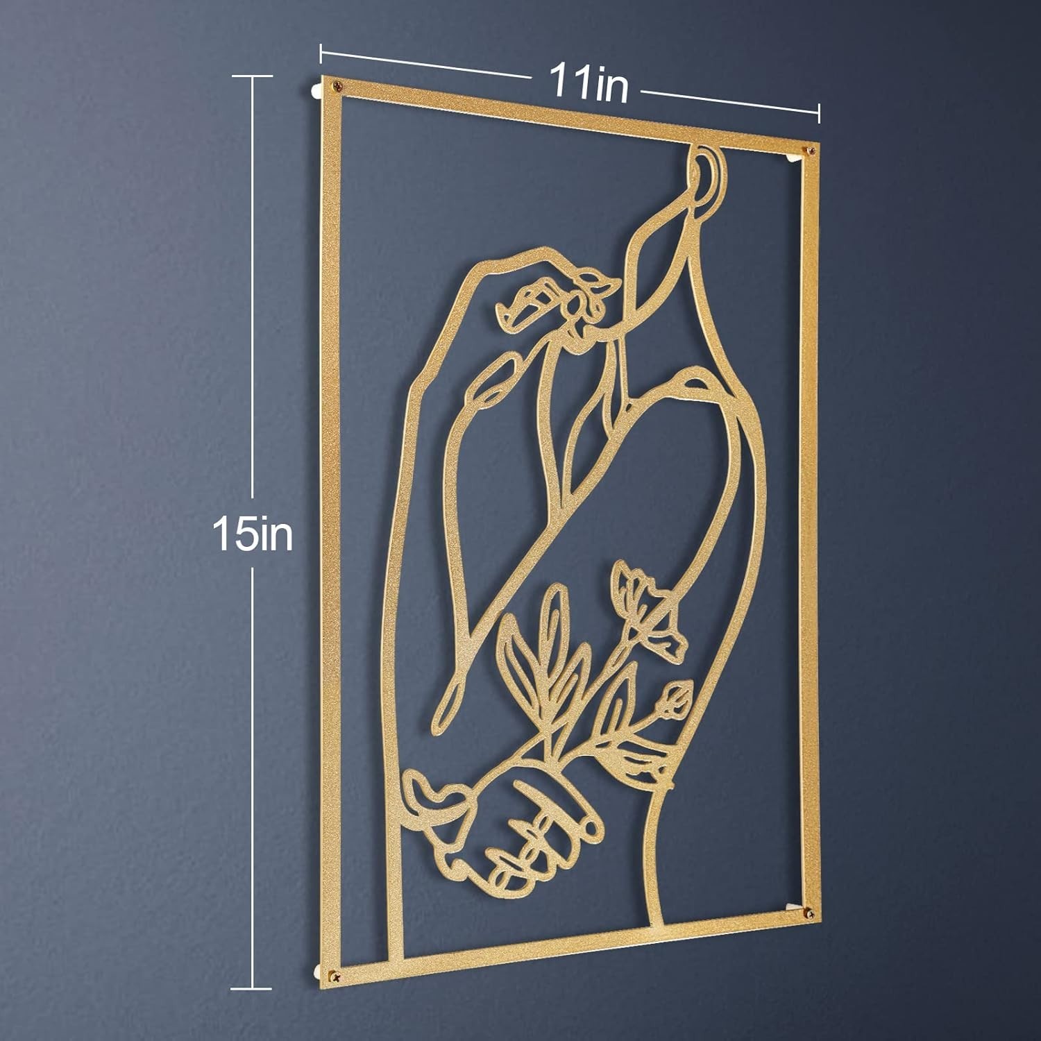 15 Inch Gold Female Body Wall Art – Luxe Minimalist Sculpture for Indoor Spaces