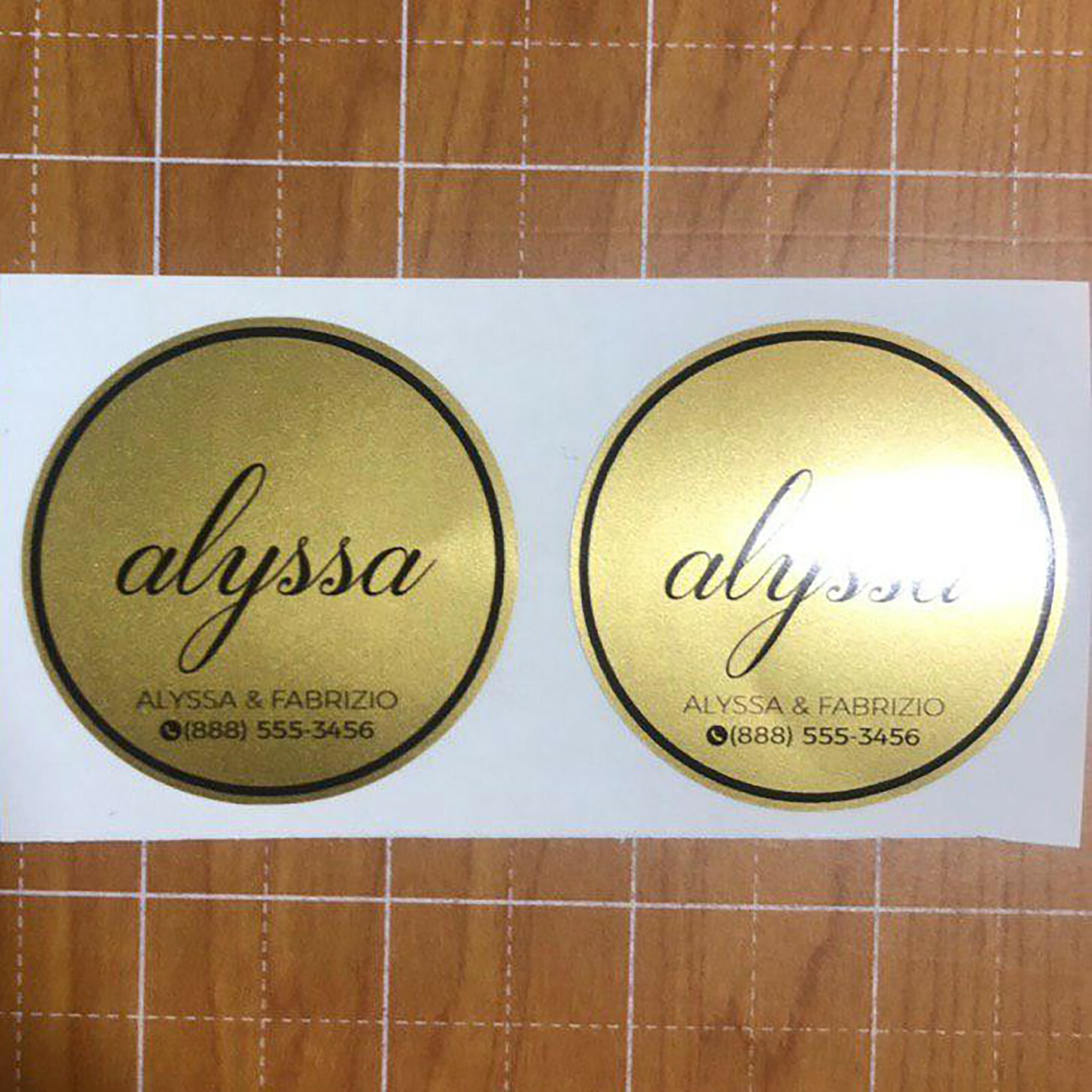 100 Custom stickers REAL GOLD FOIL | SHINY GOLD FOIL LABELS METALLIC SEALS LABEL