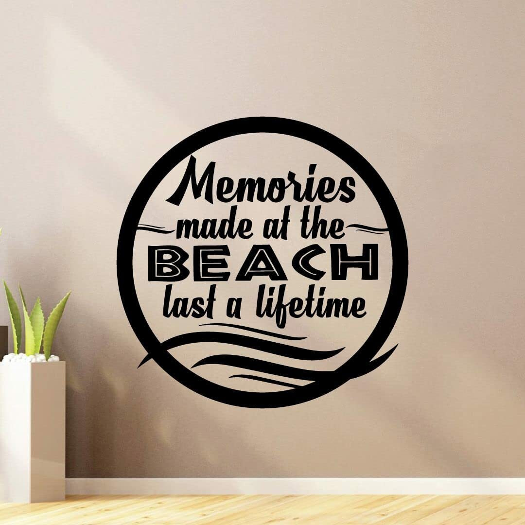 Lifetime Quote Beach Ocean Sea Vinyl Wall Art Décor Sticker for Home Room Decals