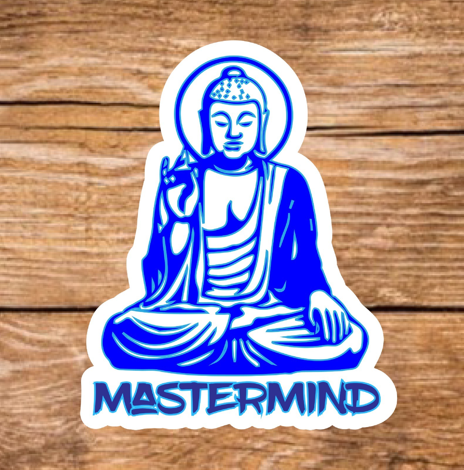 Meditation (8 Sticker Set) 3in, Waterproof, Glossy Finish Vinyl.