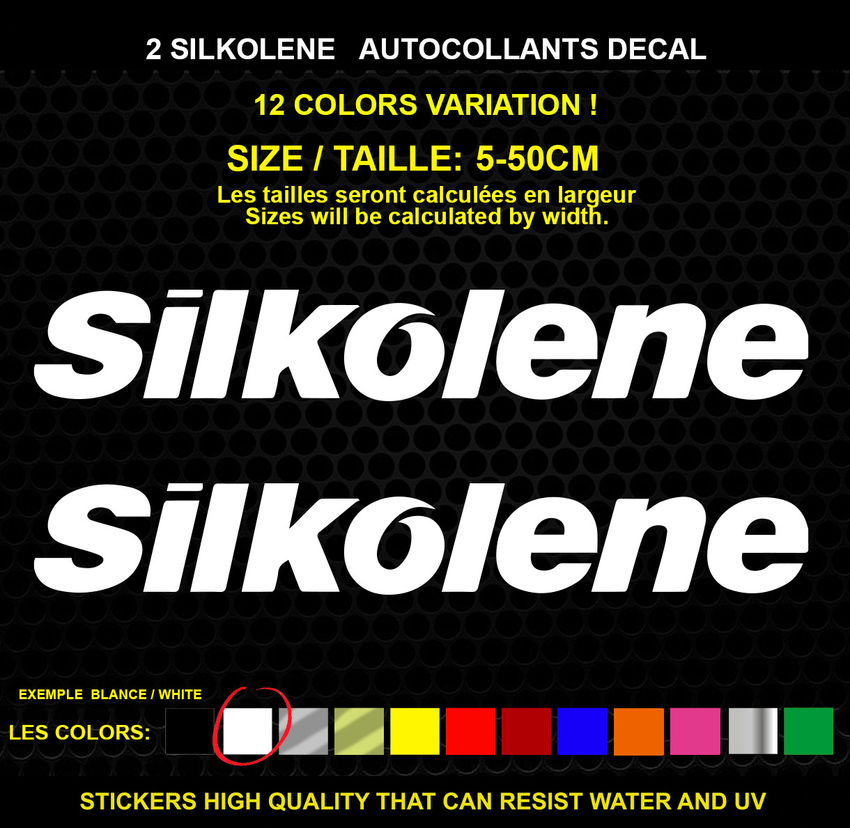 2 Silkolene Decorative Stickers – Vehicles & Accessories, Set of 2 Pieces