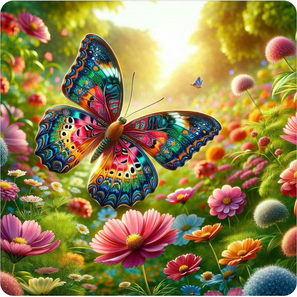 Beautiful Colorful Butterfly 100% waterproof vinyl sticker decal – many sizes