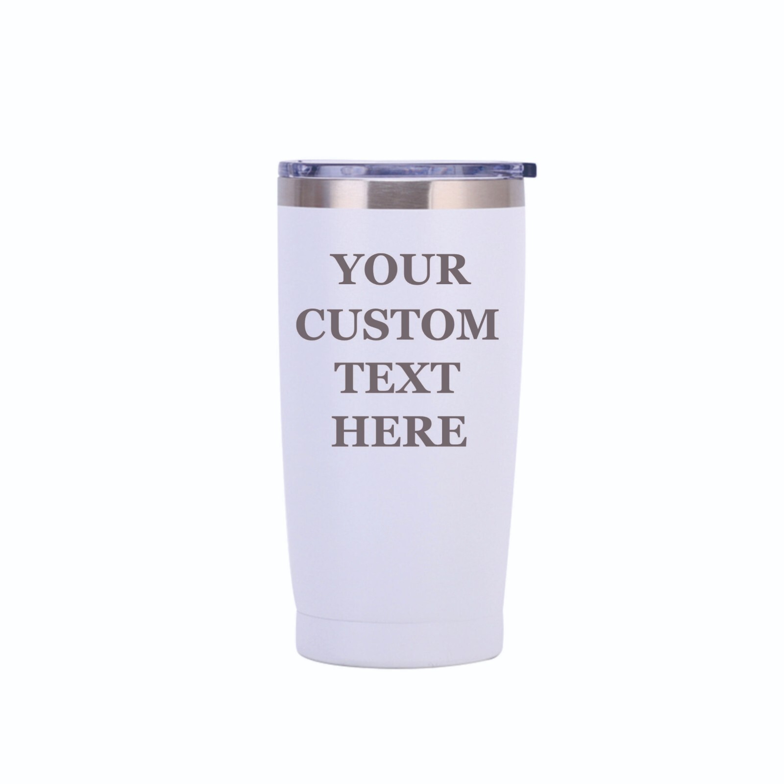 Custom 20oz Tumbler with Your Text or Logo Engraved Travel Mug Insulated Bottle