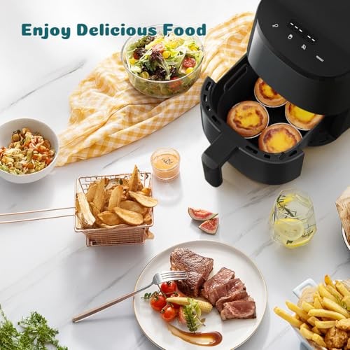 BYKITCHEN Small Silicone Air Fryer Liners 5.5in Reusable for 1.5-3 QT Air Fryers