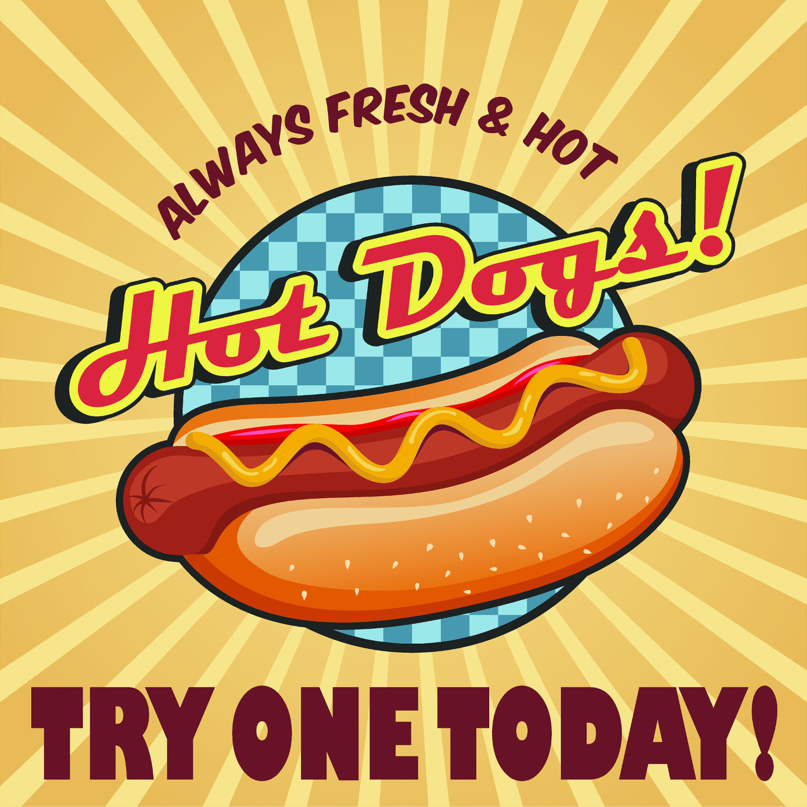 Fresh Hot Dogs Try One Decal Multi-Pack