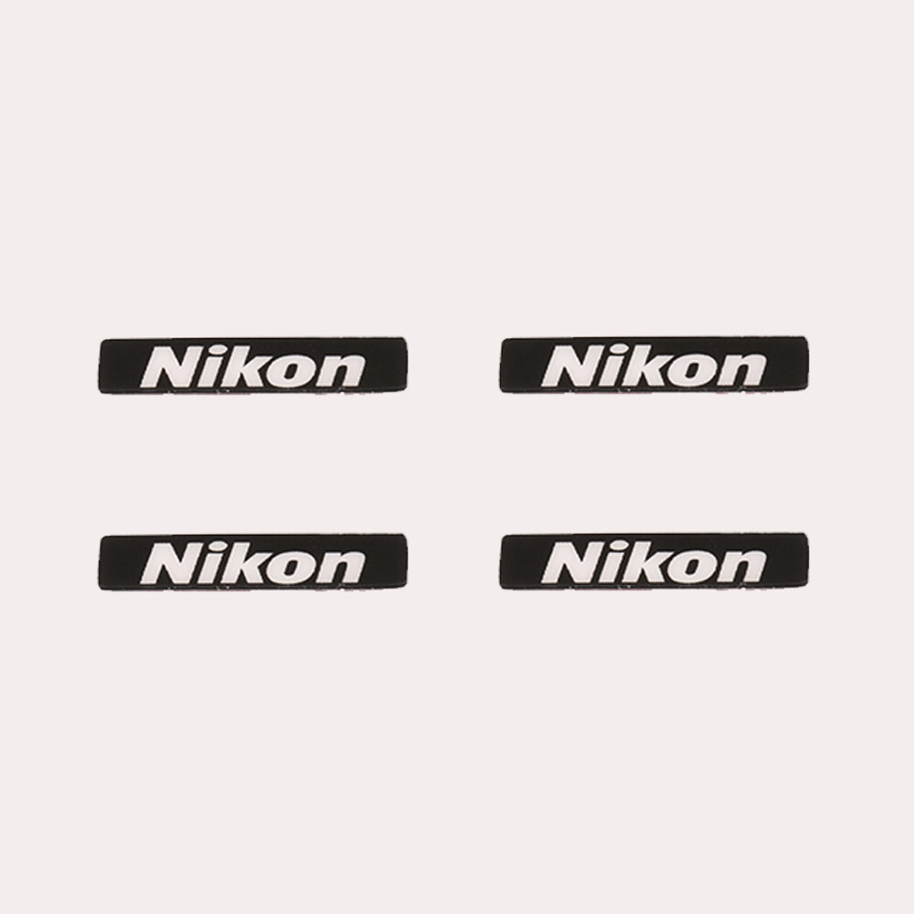 4Pcs Hard plastic Sticker Nikon replacement Badge Logo Camcorder DIY Decoration