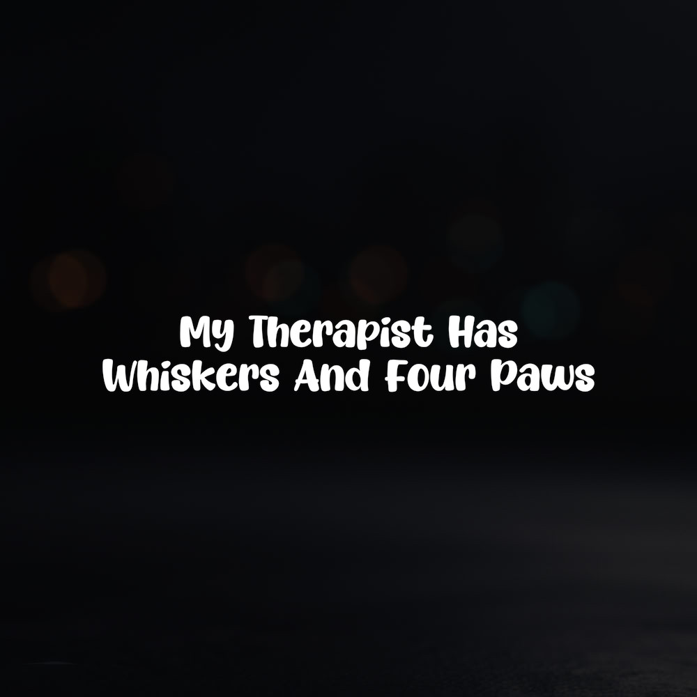 8in Vinyl Decal Sticker – "My Therapist Has Whiskers And Four Paws"