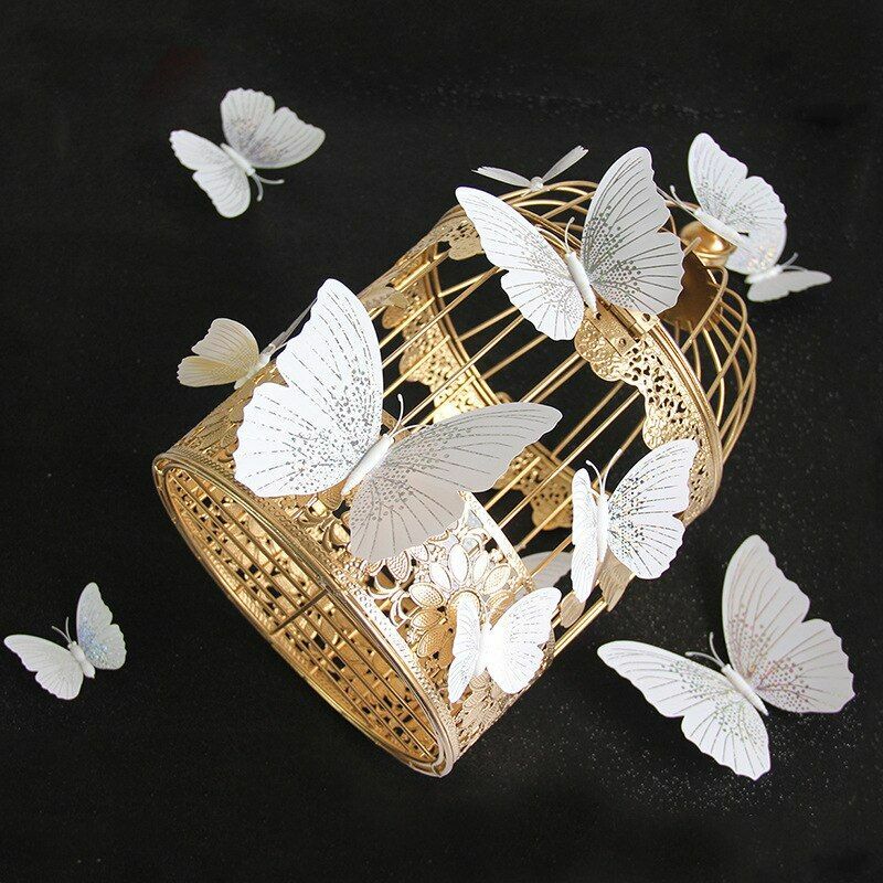 12Pcs/set 3D Butterfly Wall Sticker Butterflies Home Decoration Decor Fridge