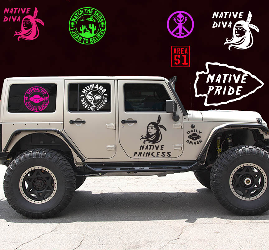 Native Princess Native American Indian sticker decal