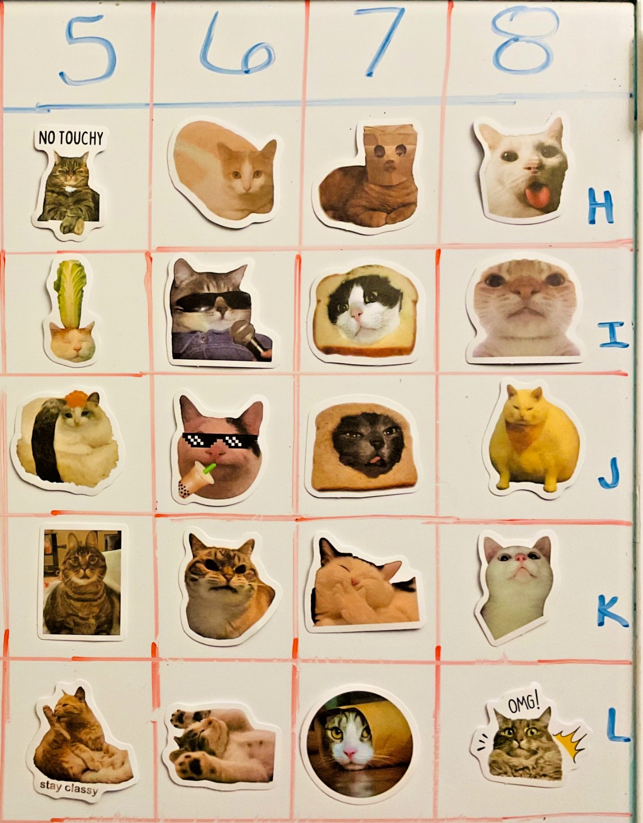 100 Funny Cat Meme Stickers Vinyl Waterproof Kawaii Laptop Phone Car Helmet Cup