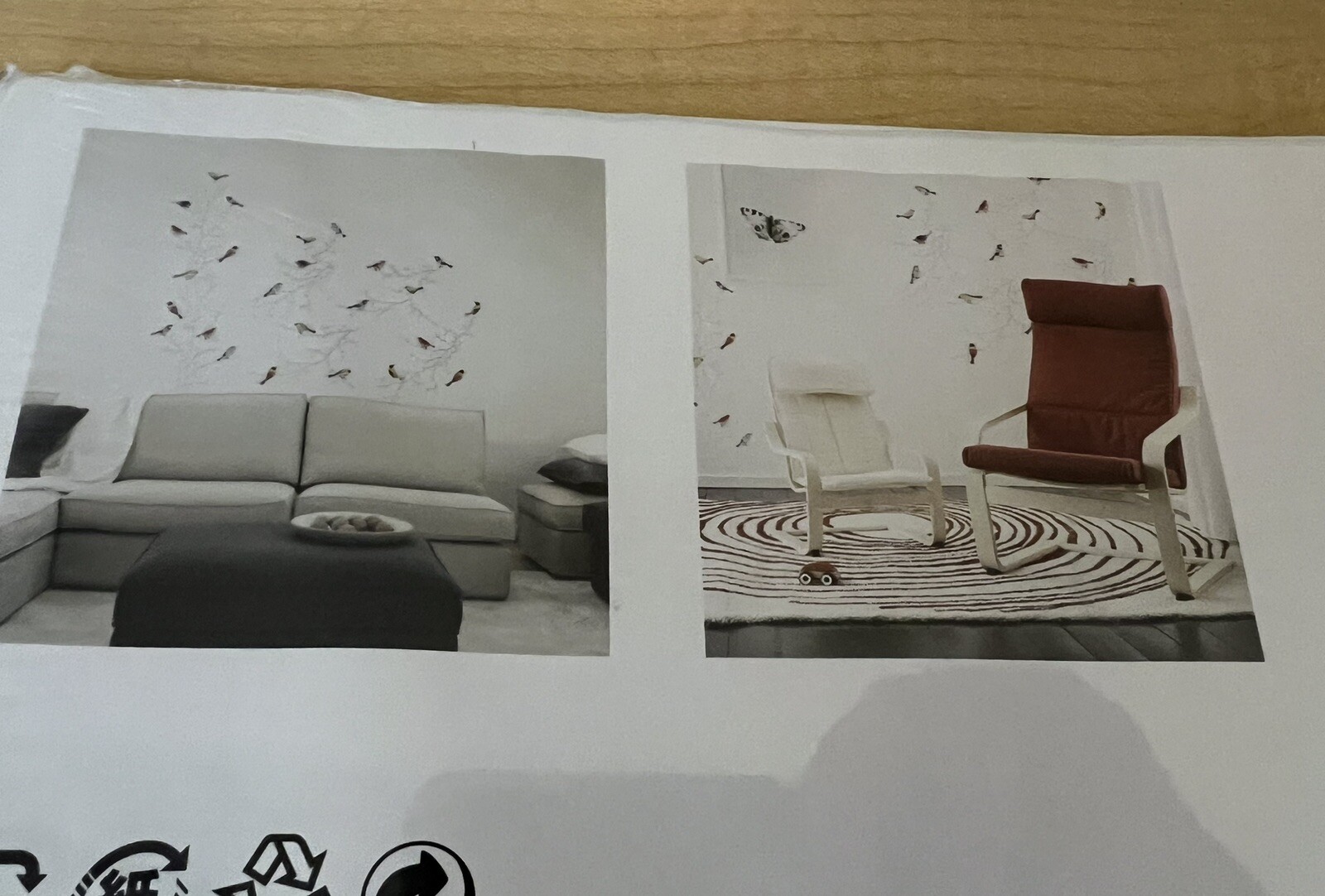 IKEA Slatthult Sandra Jacobs Birds Wall Art Decals Stickers 2014 New Sealed