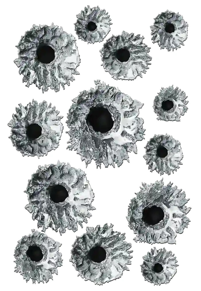 Wall Decal Realistic Bullet Holes Sticker Sheet Assorted Bullet Hole Stickers