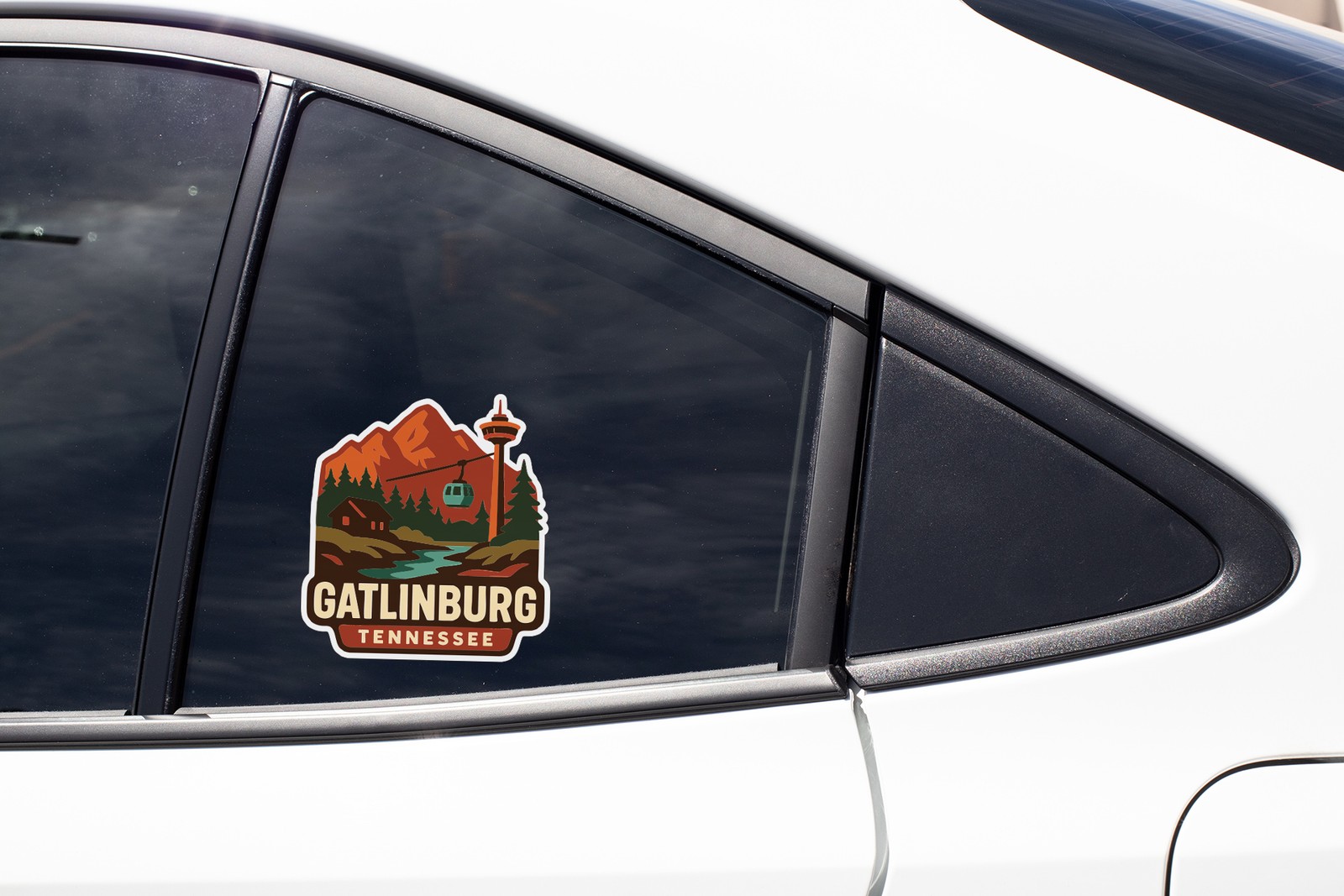 Gatlinburg Sticker Decal Vinyl Die-Cut City Skyline Landmark Design
