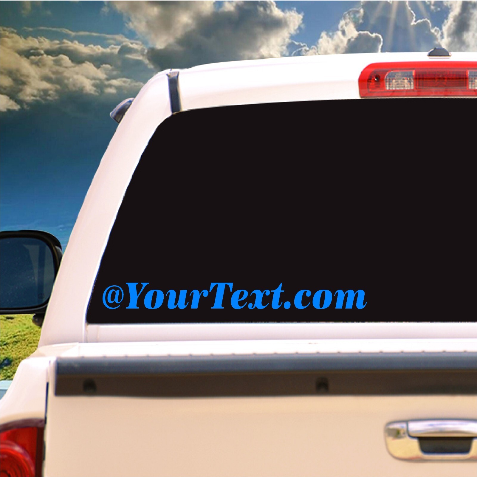 Custom Windshield Decal, Personalized Automotive Vinyl text graphic CTDC