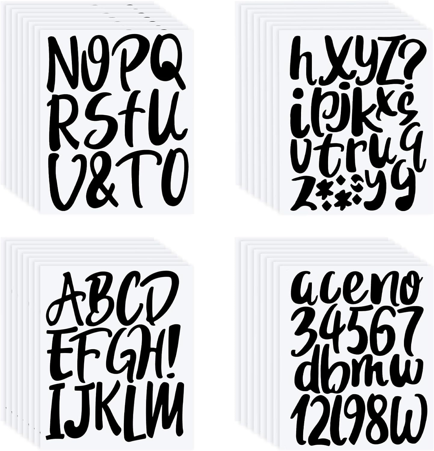 Modern Alphabet Letter Stickers – 8 Sheets