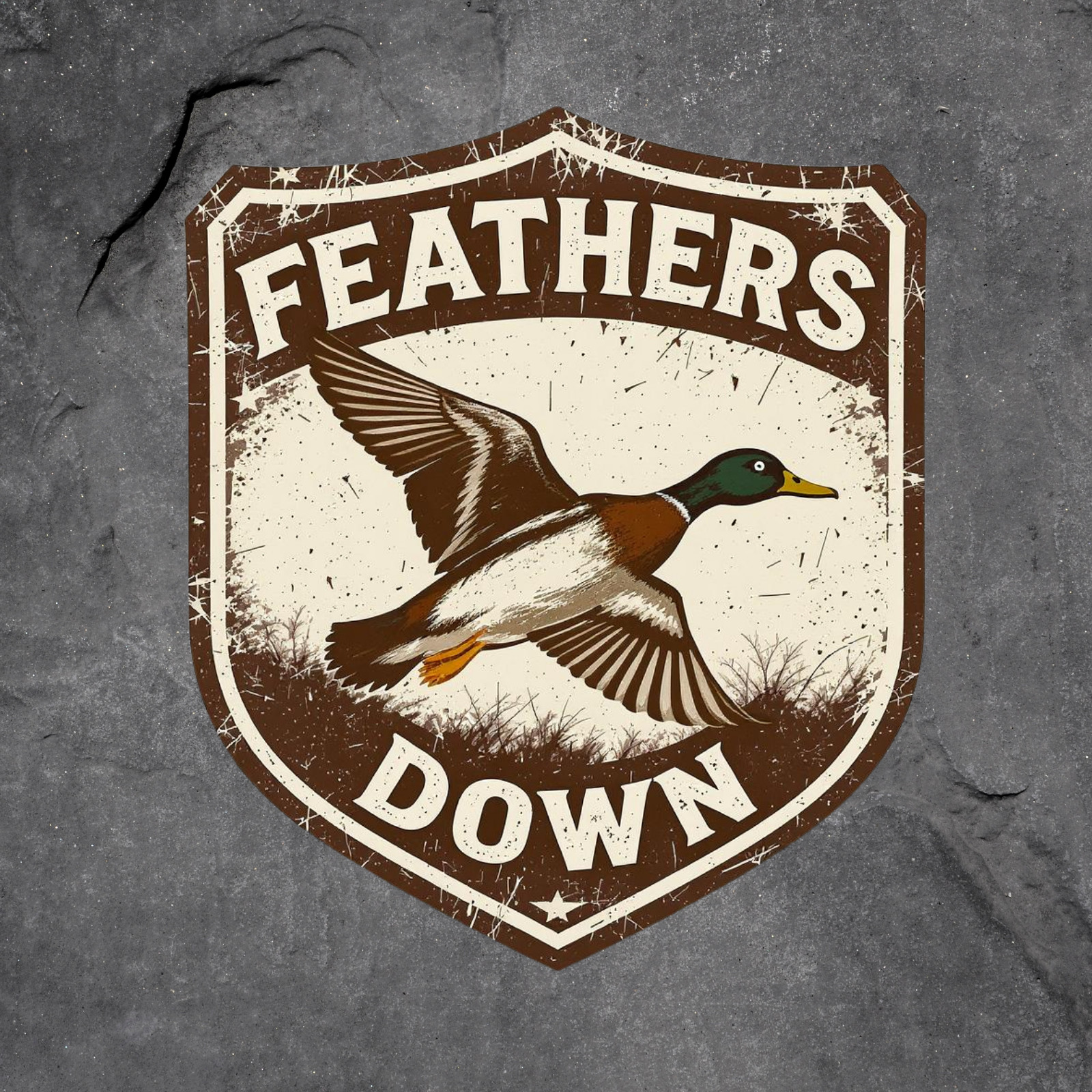 Hunting sticker vinyl decal duck hunting feathers down retriever bird