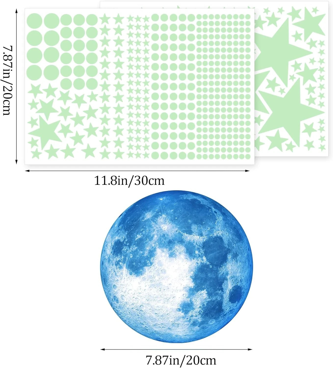 492 Glow in The Dark Stars Ceiling Stars Glow in The Dark Moon and Star Space