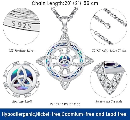Witchy Jewelry for Women Men Nudo De Bruja Plata 925 Original Witches Knot Ne…