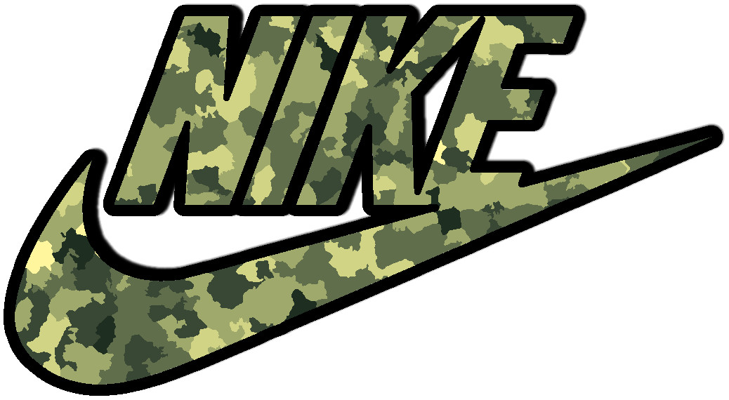 Nike sticker logo camo weatherproof bumper vinyl decal