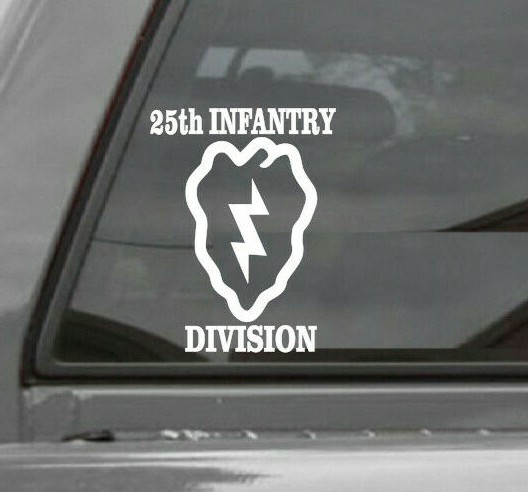 U.S. ARMY 25TH INFANTRY DIVISION Vinyl Window Decal