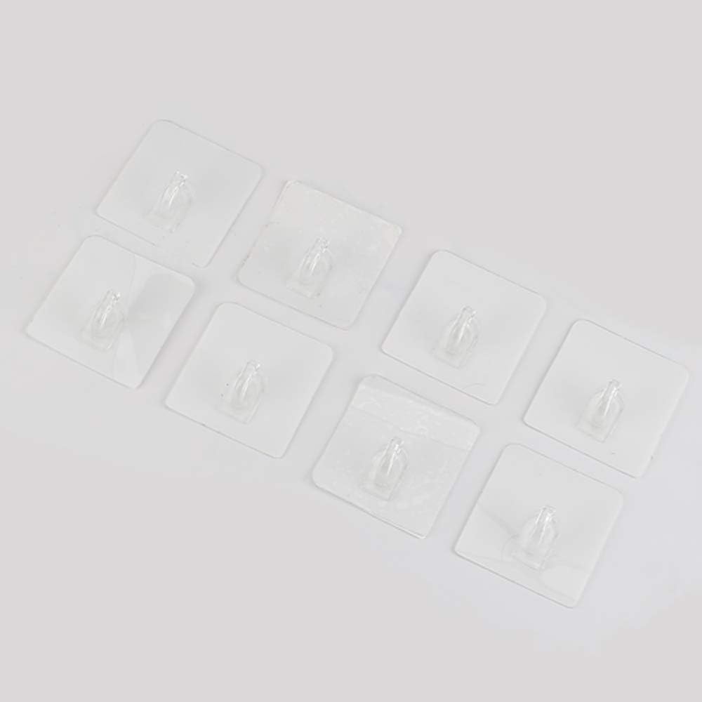 Hawsam 8PCS Clear Adhesive Sticky Wall Hooks,No Drilling Strong Waterproof St…