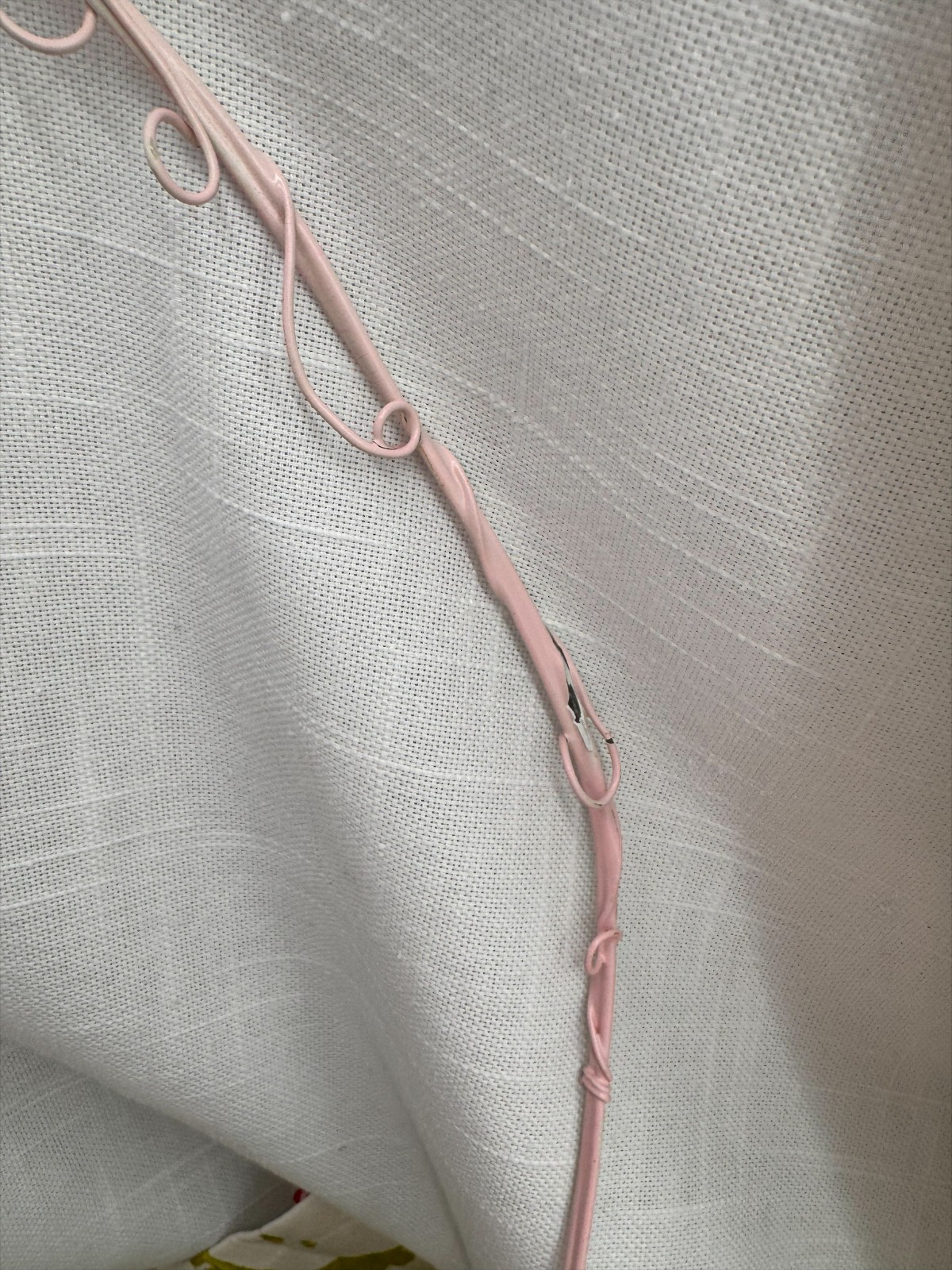 Pink Metal Embossed Floral Tin Tile Wall Pocket Hanging Planter 15" Shabby Chic