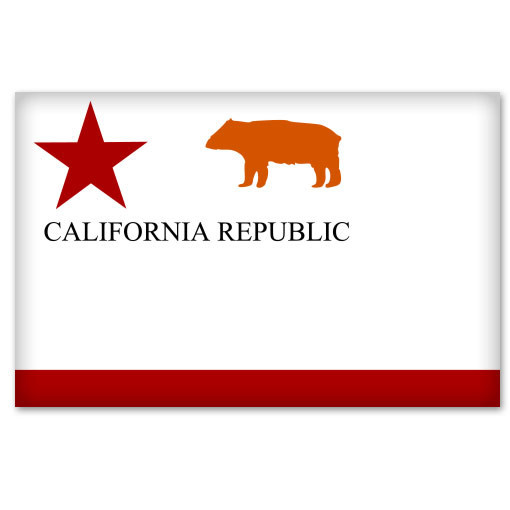 California Republic Bear flag bumper sticker 5" x 3"