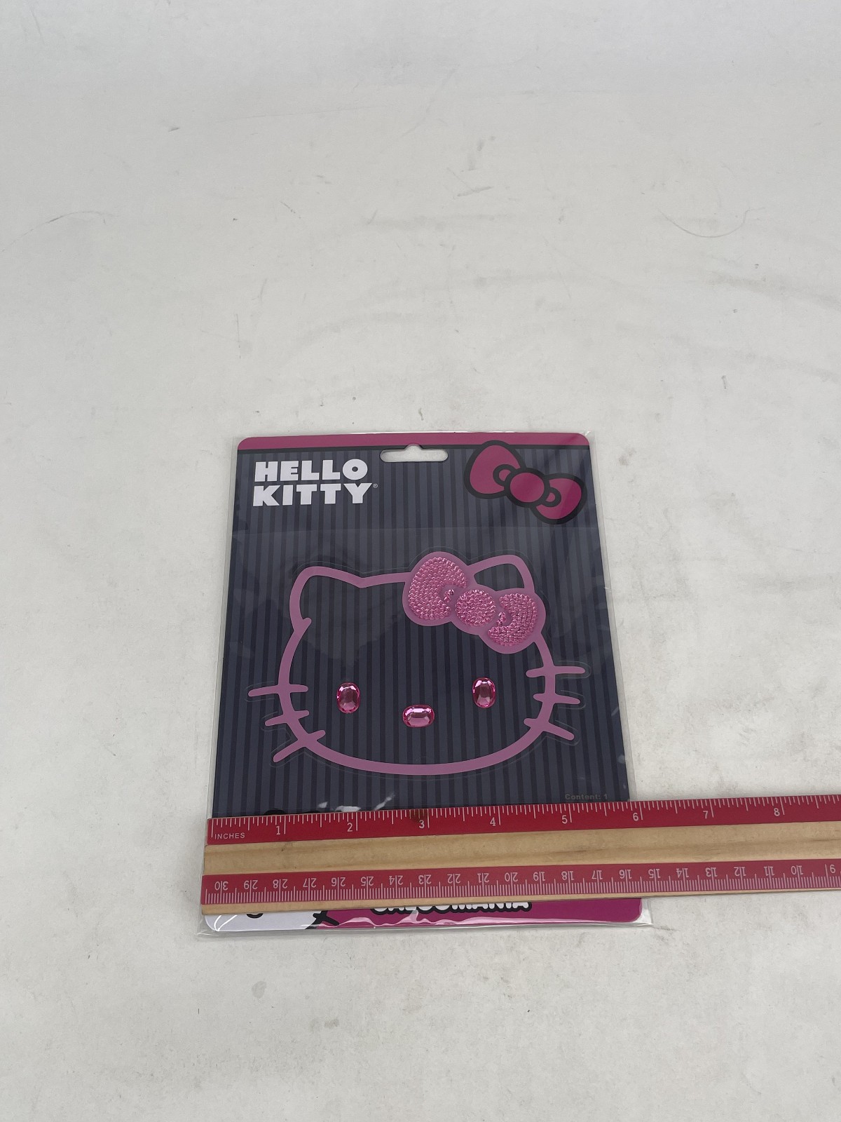 Licensed Sanrio Hello Kitty Pink Bling Sticker Auto Home Office Luggage 2 pak