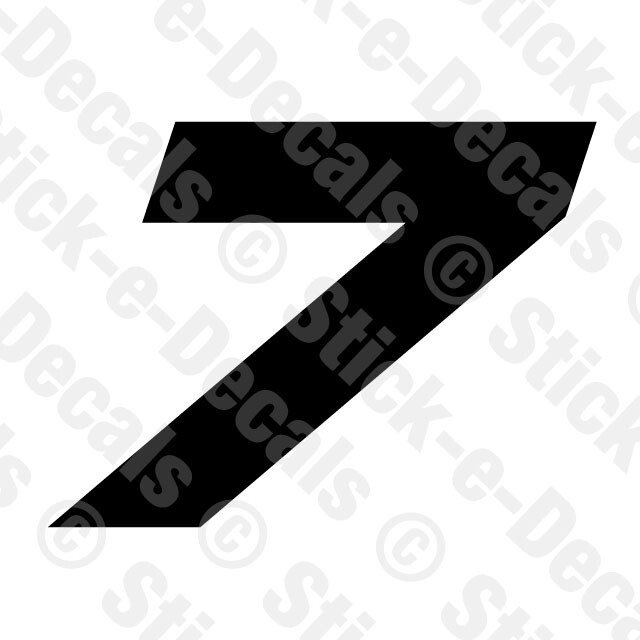Number SEVEN 7 Vinyl Die Cut Decal Sticker – RACING NUMBER Custom SA
