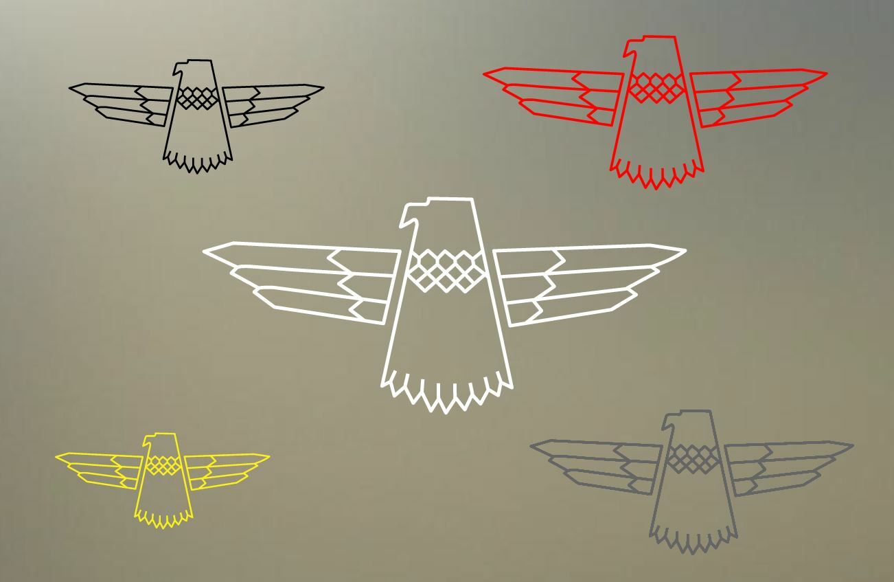 (3) 3.25" gibson firebird bass retro logo bird guitar vinyl Decal sticker S980