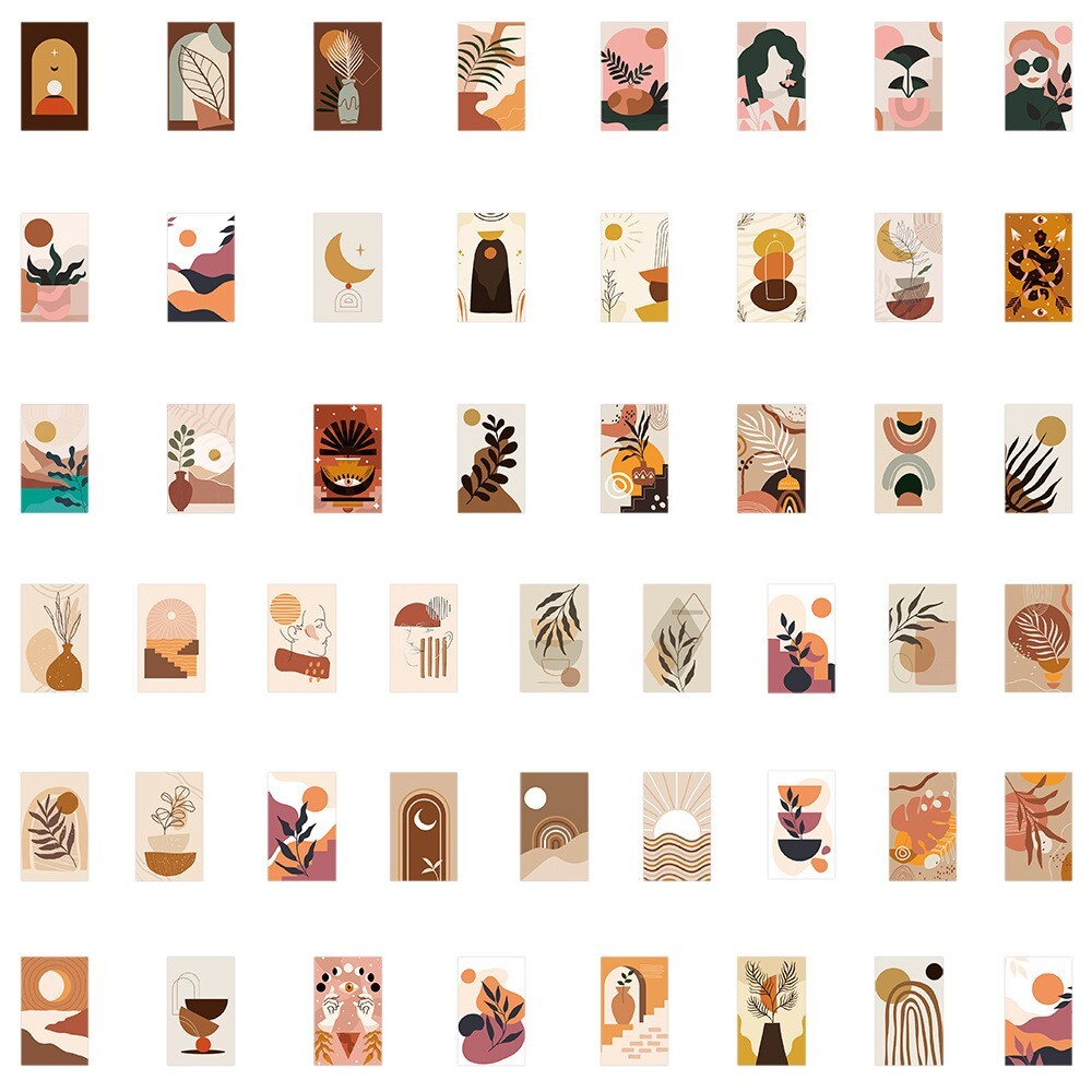 150pcs Famous Painting Vinyl Stickers, Artist Matisse Bauhaus VanGogh, 070100207