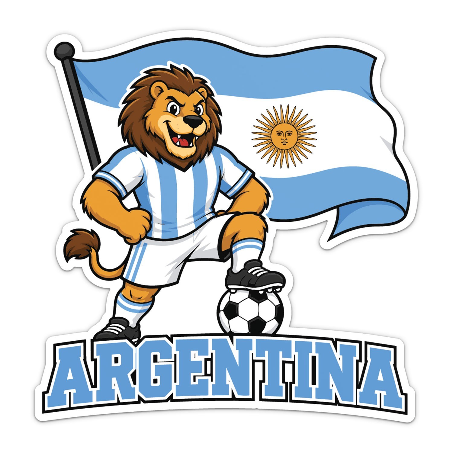 Argentina Flag National Team Soccer Football Sticker Car Bumper Vinyl Decal