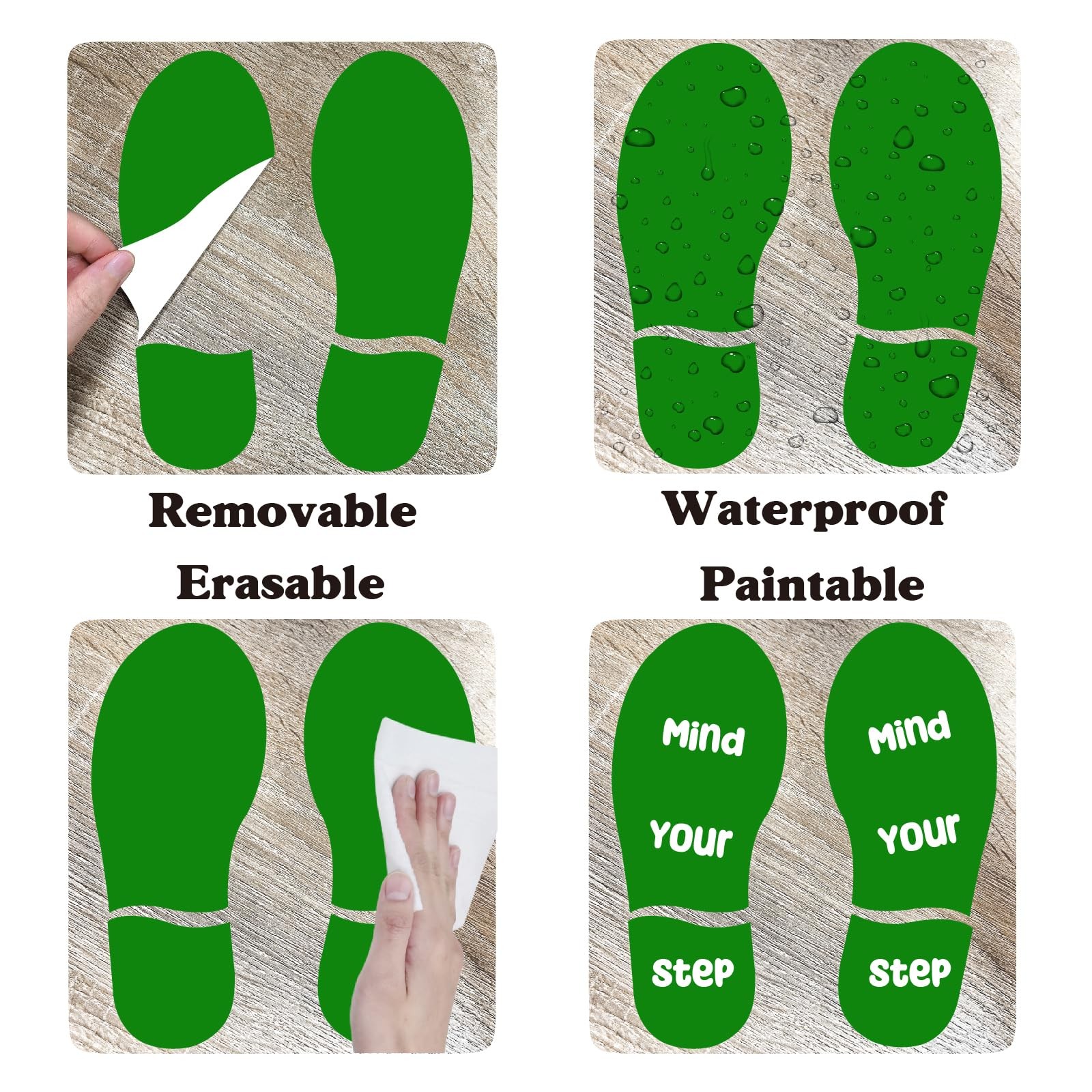 25 Pairs 50 Prints Leprechaun Footprint Floor Decals Stickers St Patricks Day…