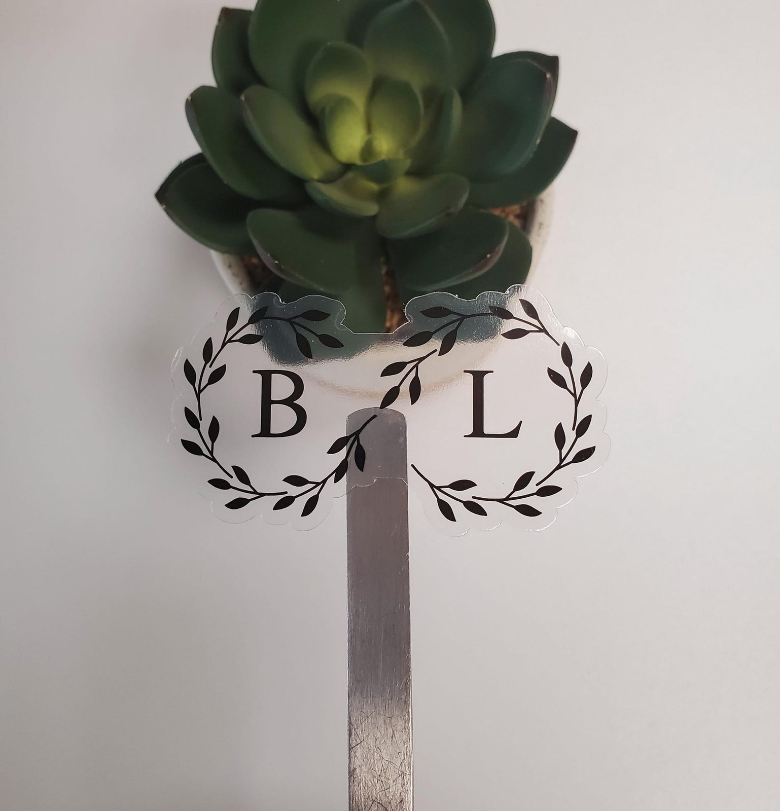 Custom Monogram Sticker | Contour Cut, Clear Transparent Vinyl