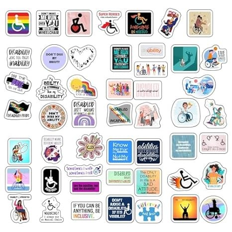 BulbaCraft Disability Stickers – Waterproof Vinyl Decals for Pride & Gifts