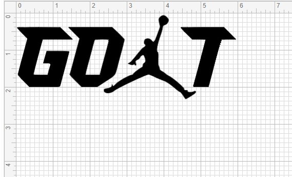 GOAT Michael Jordan Jumpman Sticker Decal 2×6, car, laptop, mug