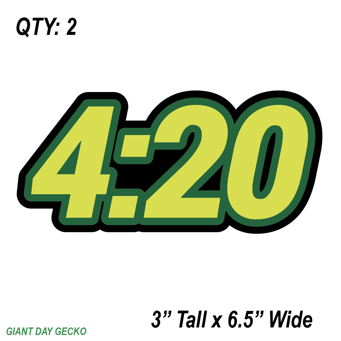 (2) TWO 420 Decal Sticker Car Four Twenty Weed Pot Marijuana Ganja Cannabis New